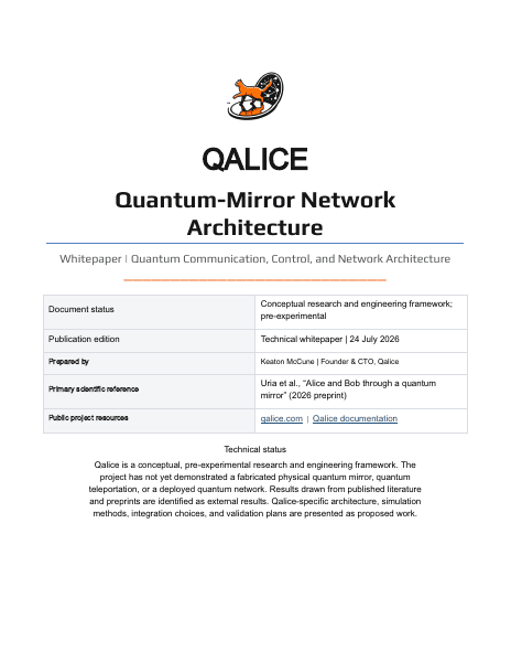 First page of the Qalice whitepaper PDF